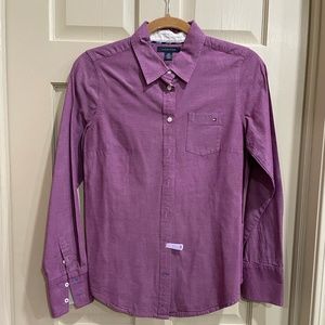 Tommy Hilfiger Purple Button Down Top